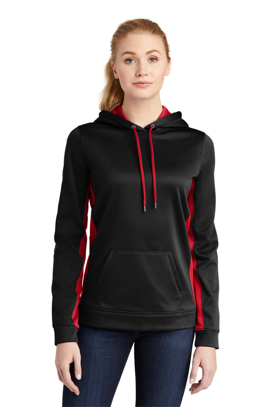 LST235 - Sport-Tek® Ladies Sport-Wick® Fleece Colorblock Hooded Pullover - USC