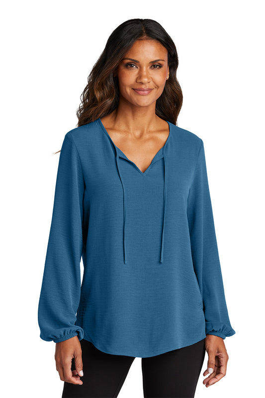 LW714 - Port Authority® Ladies Textured Crepe Blouse