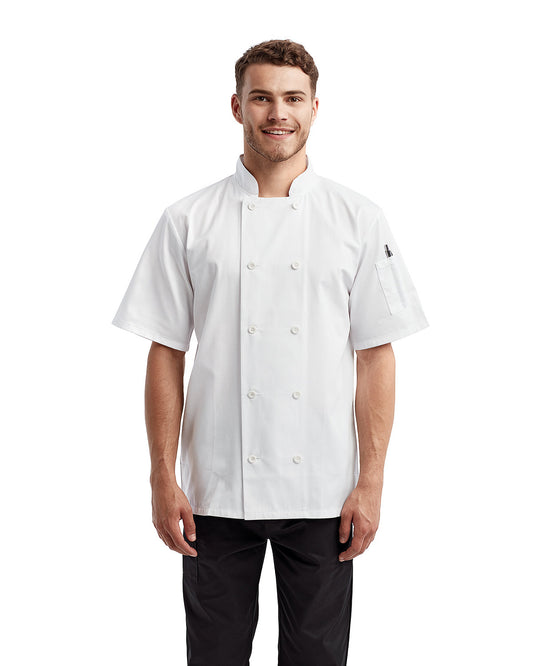 RP656 - Artisan Collection by Reprime Unisex Short-Sleeve Recycled Chef's Coat - ADCNR