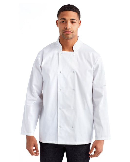 RP665 - Artisan Collection by Reprime Unisex Studded Front Long-Sleeve Chef's Jacket - ADCNR